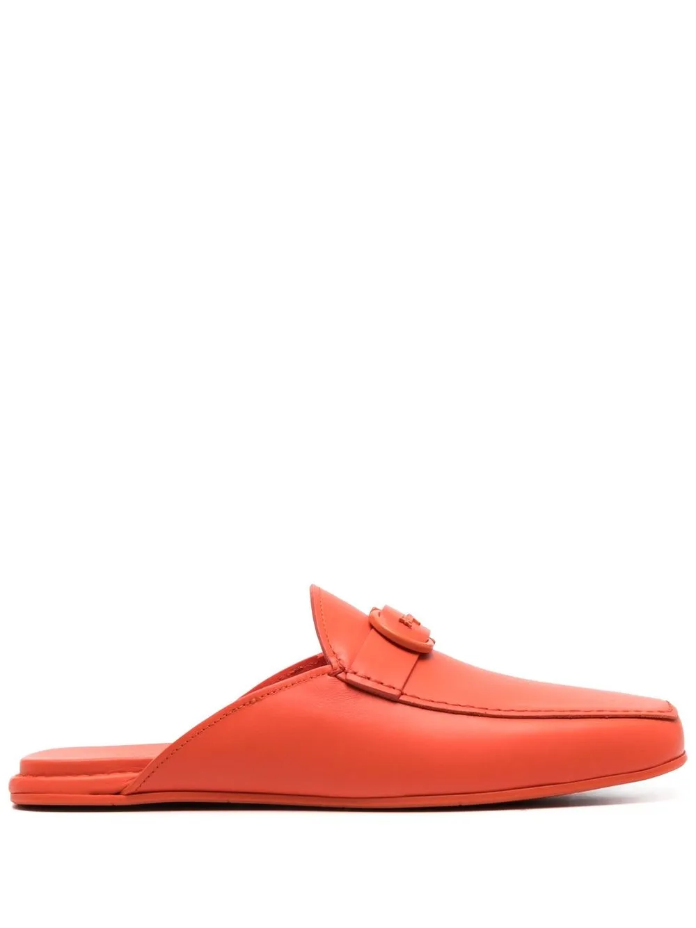 

Salvatore Ferragamo slippers con hebilla del logo - Naranja