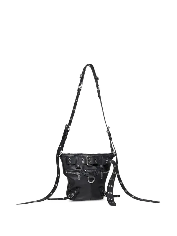 Balenciaga Emo レザーバケットバッグ | ブラック | FARFETCH JP