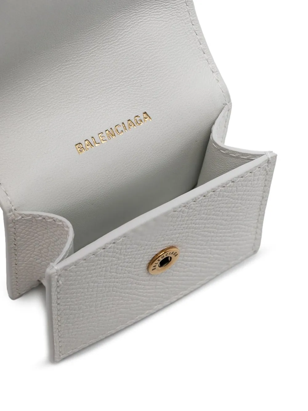 Shop Balenciaga Hourglass Airpods Holder In White