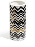 Missoni Home Zig Zag high vase - White