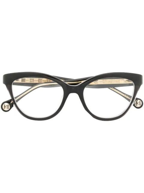 Carolina Herrera logo cat-eye glasses