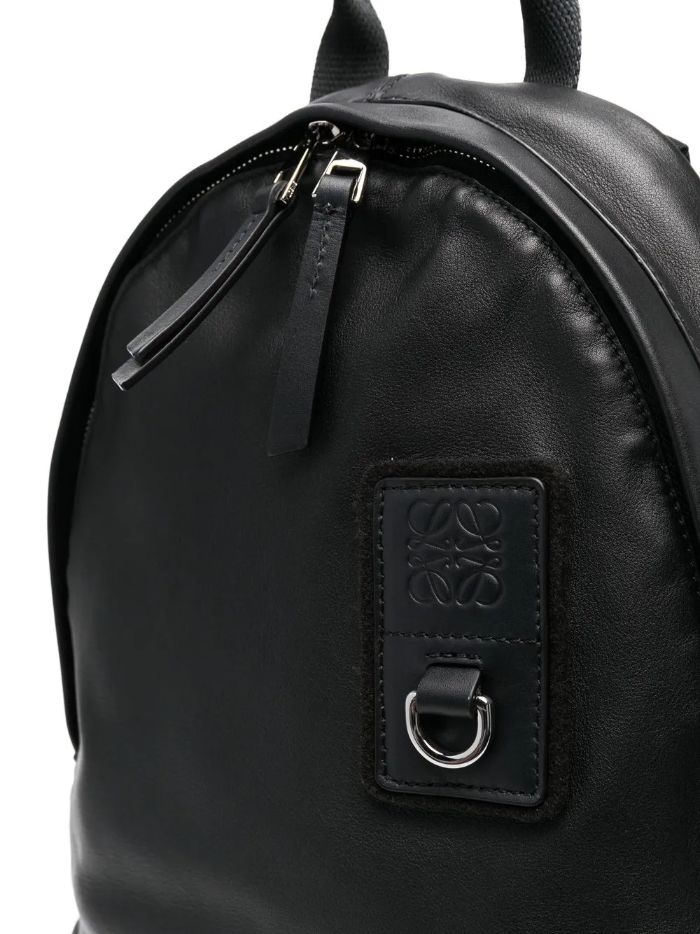 Loewe Anagram Jacquard Round Slim Backpack In Black