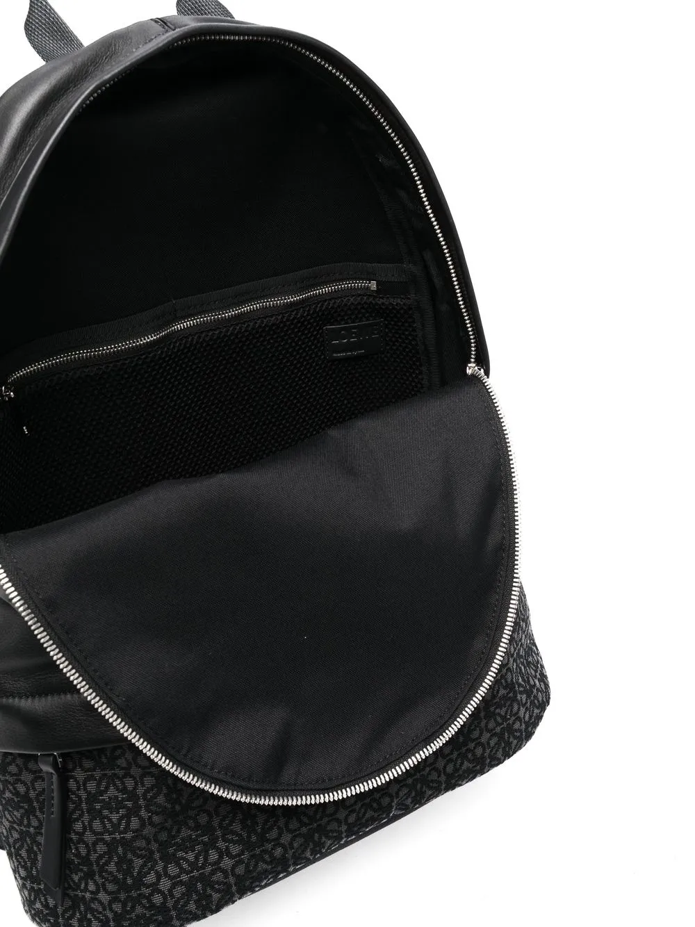 Loewe Anagram Jacquard Round Slim Backpack In Black