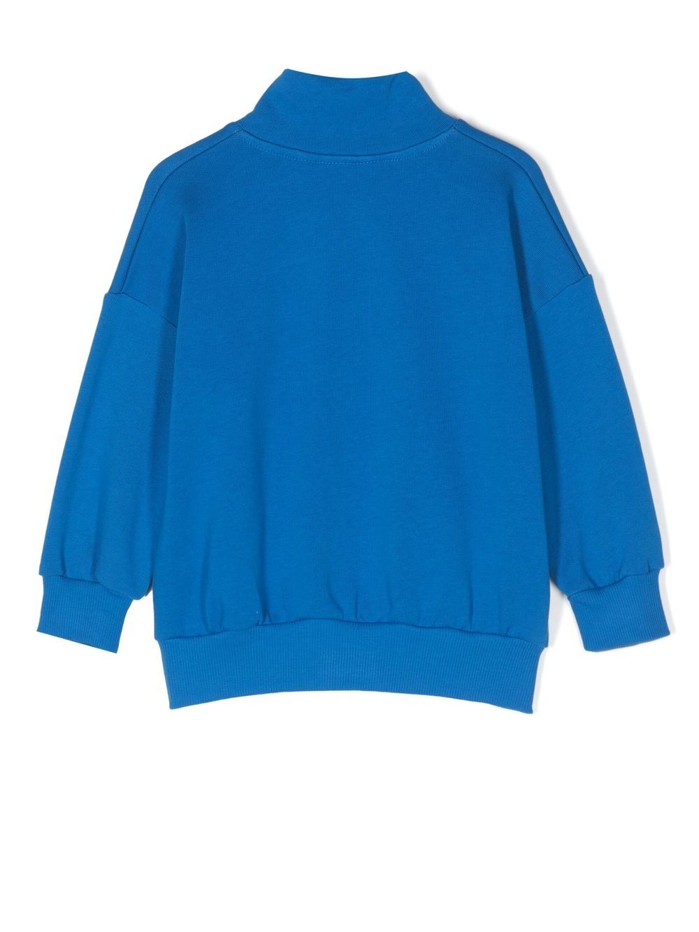 Mini Rodini Sweater met halve rits - Blauw