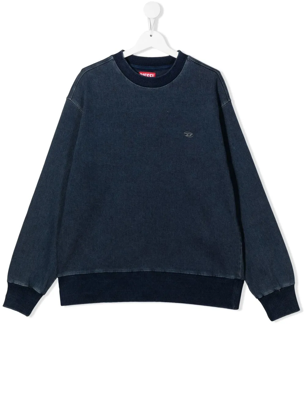 

Diesel Kids sudadera con placa del logo - Azul