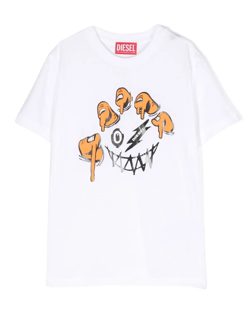 

Diesel Kids playera con estampado gráfico - Blanco