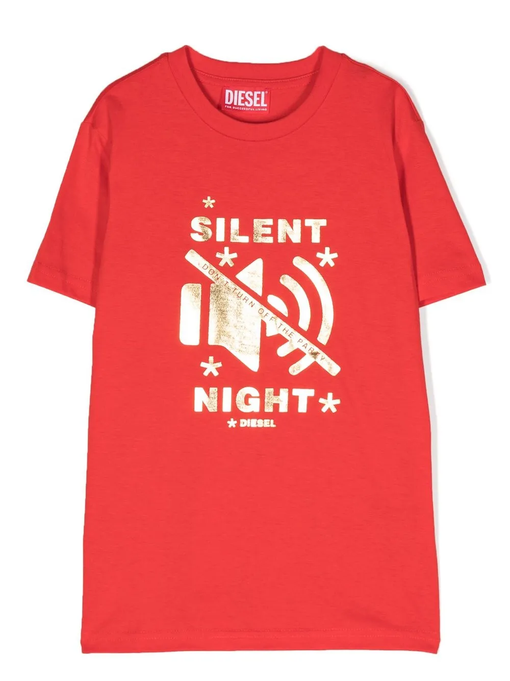 

Diesel Kids playera con estampado Silent Night - Rojo