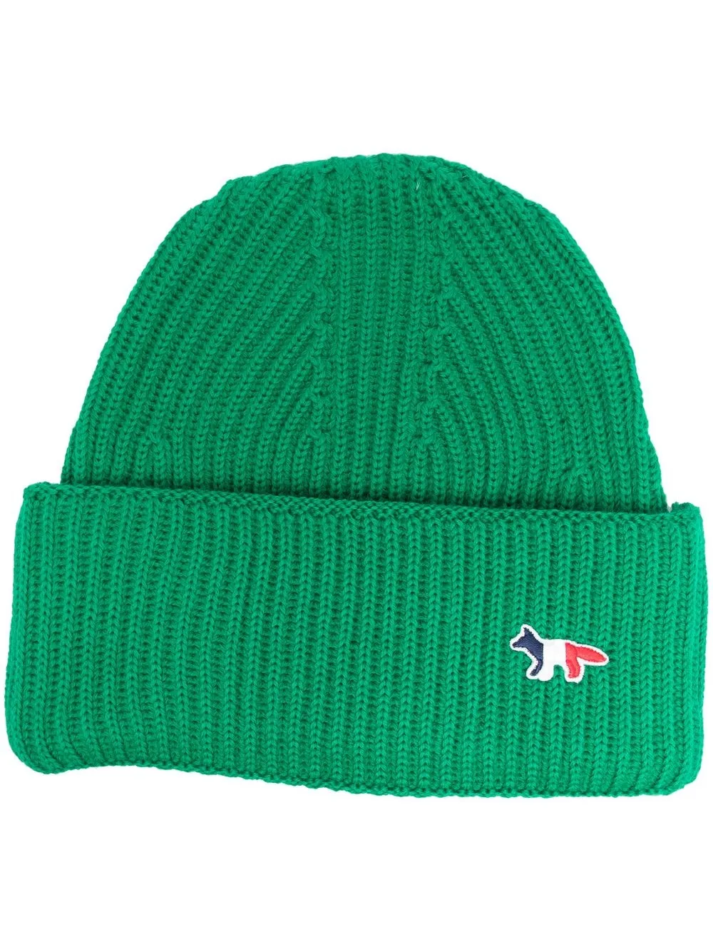 

Maison Kitsuné gorro de canalé con parche del logo - Verde