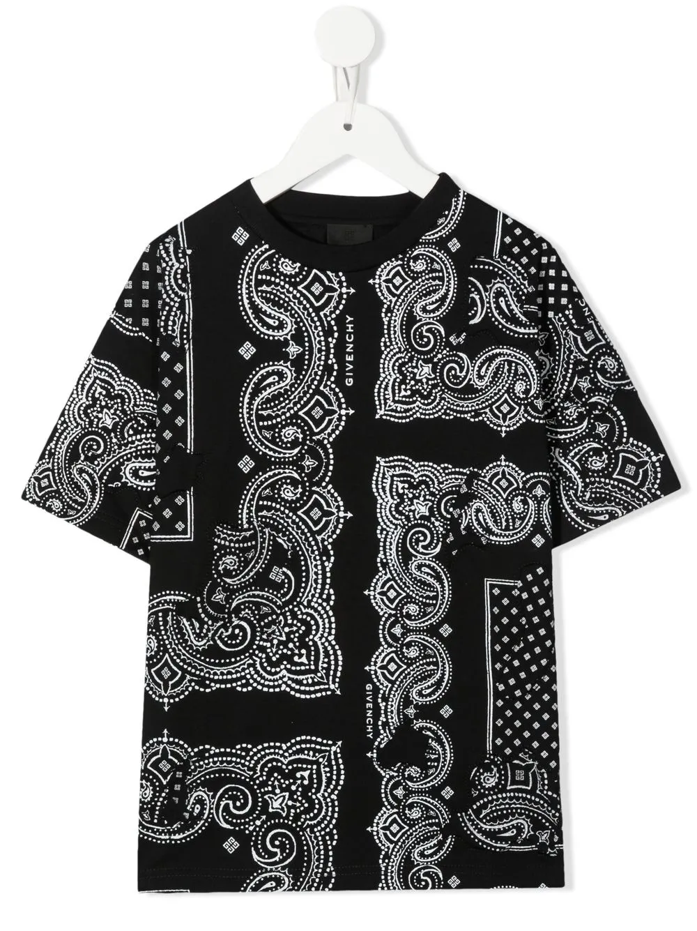 

Givenchy Kids playera con estampado de bandana - Negro