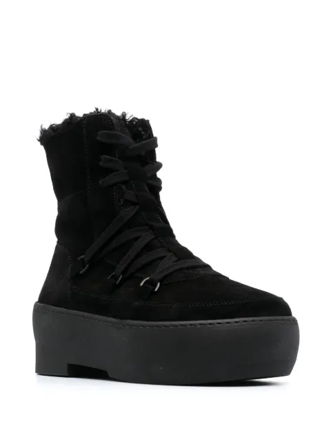 GIABORGHINI flatform lace-up suede boots GIA24SUEDE - 1