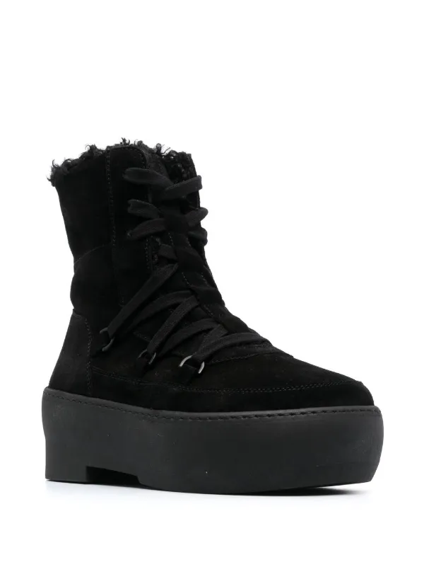 靴 GIA BORGHINI SUEDE ANKLE STRAP GIABORGHINI Flatform lace-up Suede Boots | Black | FARFETCH ZA