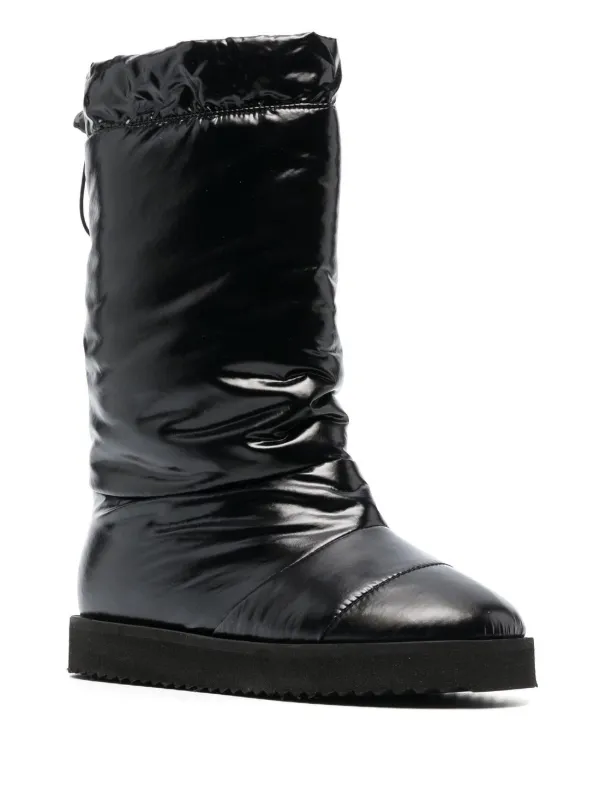 GIABORGHINI Patent Padded knee-high Boots | Black | FARFETCH HK