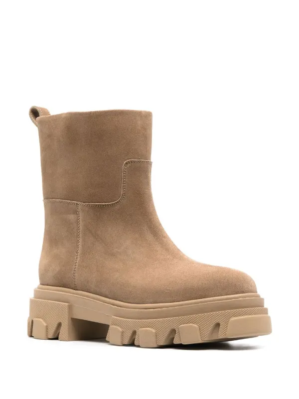 GIABORGHINI ジアボルギーニ　スウェードショートブーツ　【36】 GIABORGHINI Ankle Leather Boots | Neutrals | FARFETCH