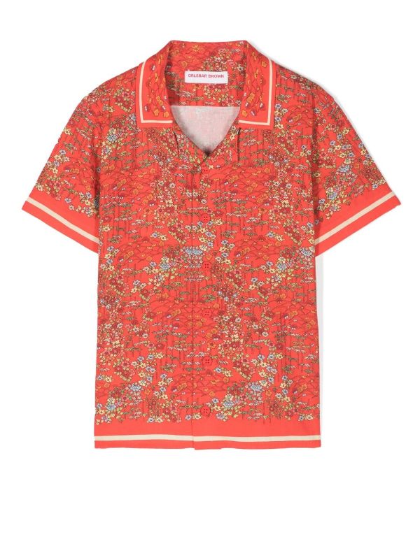 Dior Bandana Print Short-sleeved Shirt in Brown for Men