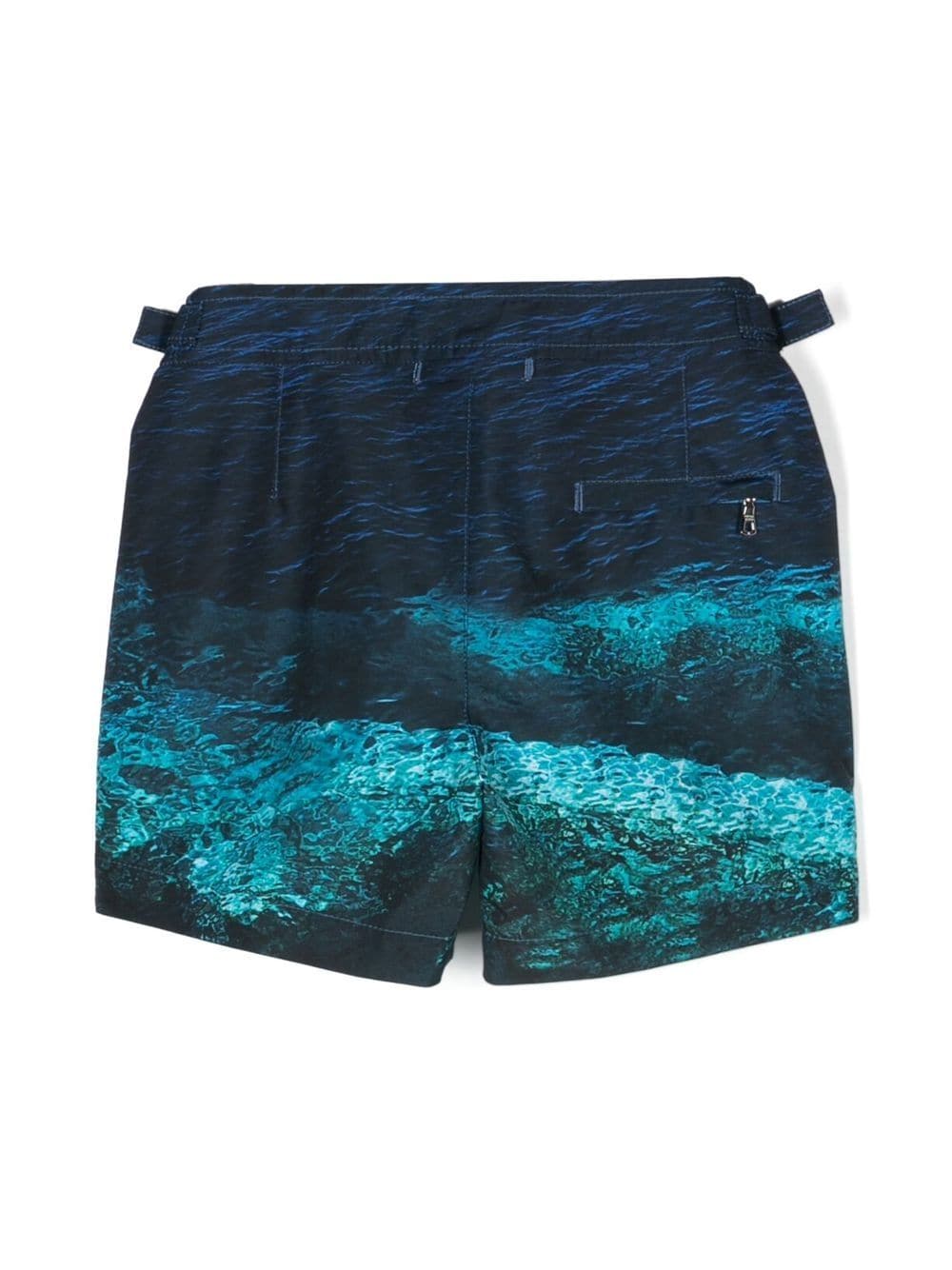 Shop Orlebar Brown Russell Photograph-print Swim Shorts In Blue