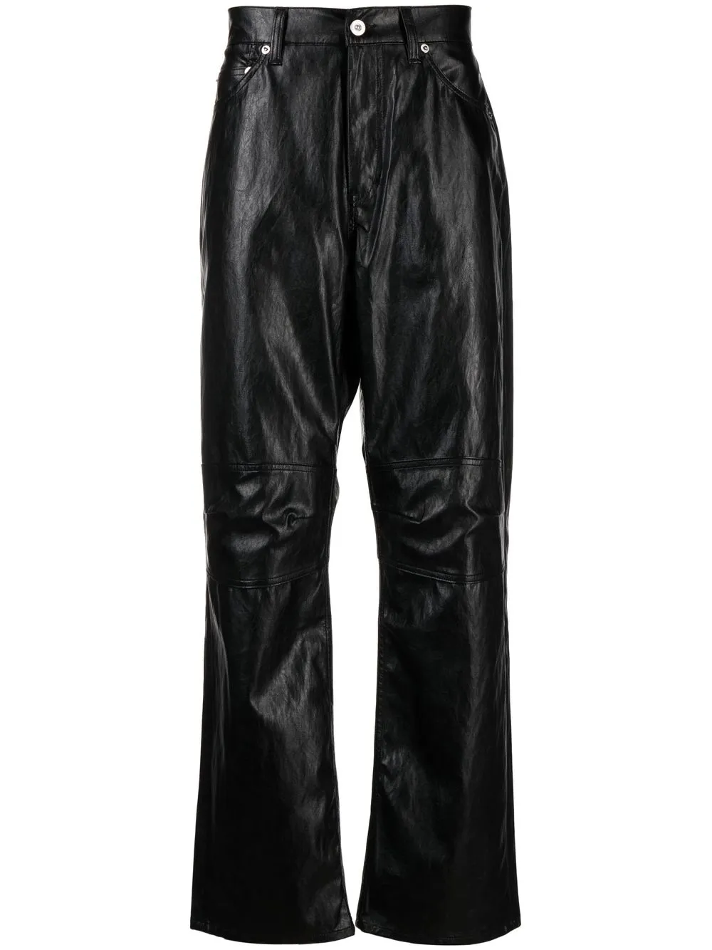 

Our Legacy faux-leather straight-leg trousers - Black