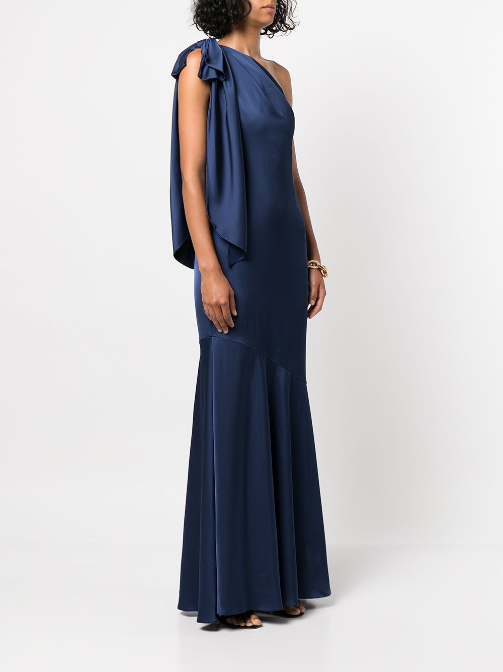 Aidan Mattox one-shoulder floor-length Gown - Farfetch