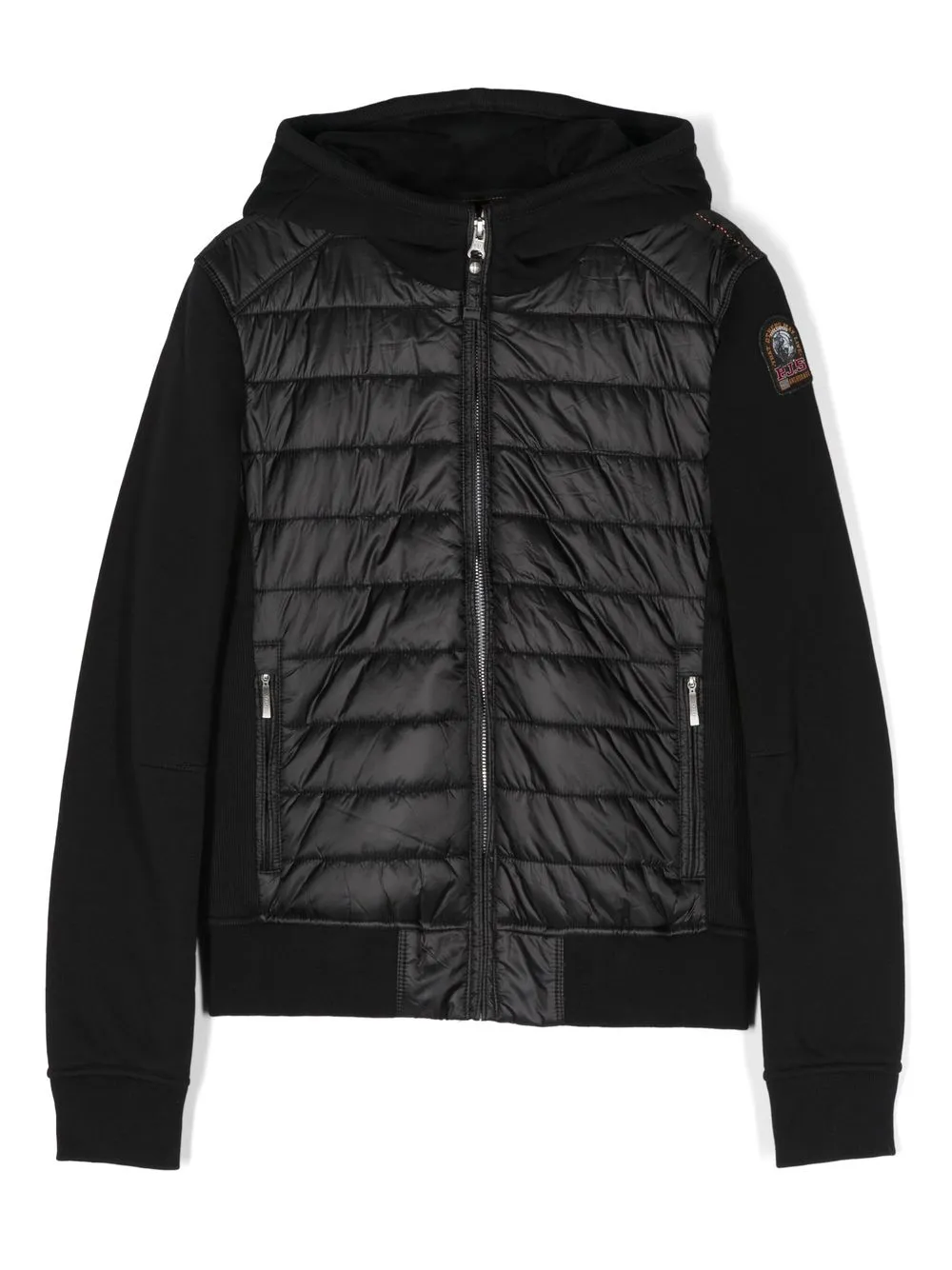 Parajumpers Teen Hooded Padded Jacket In Black