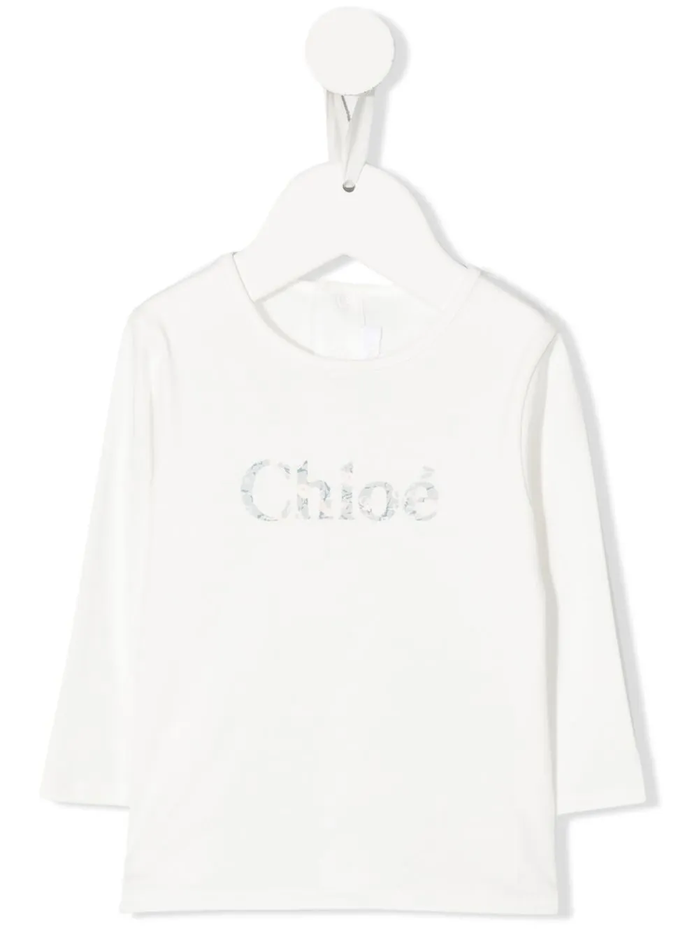 

Chloé Kids logo-print long-sleeve T-shirt - White