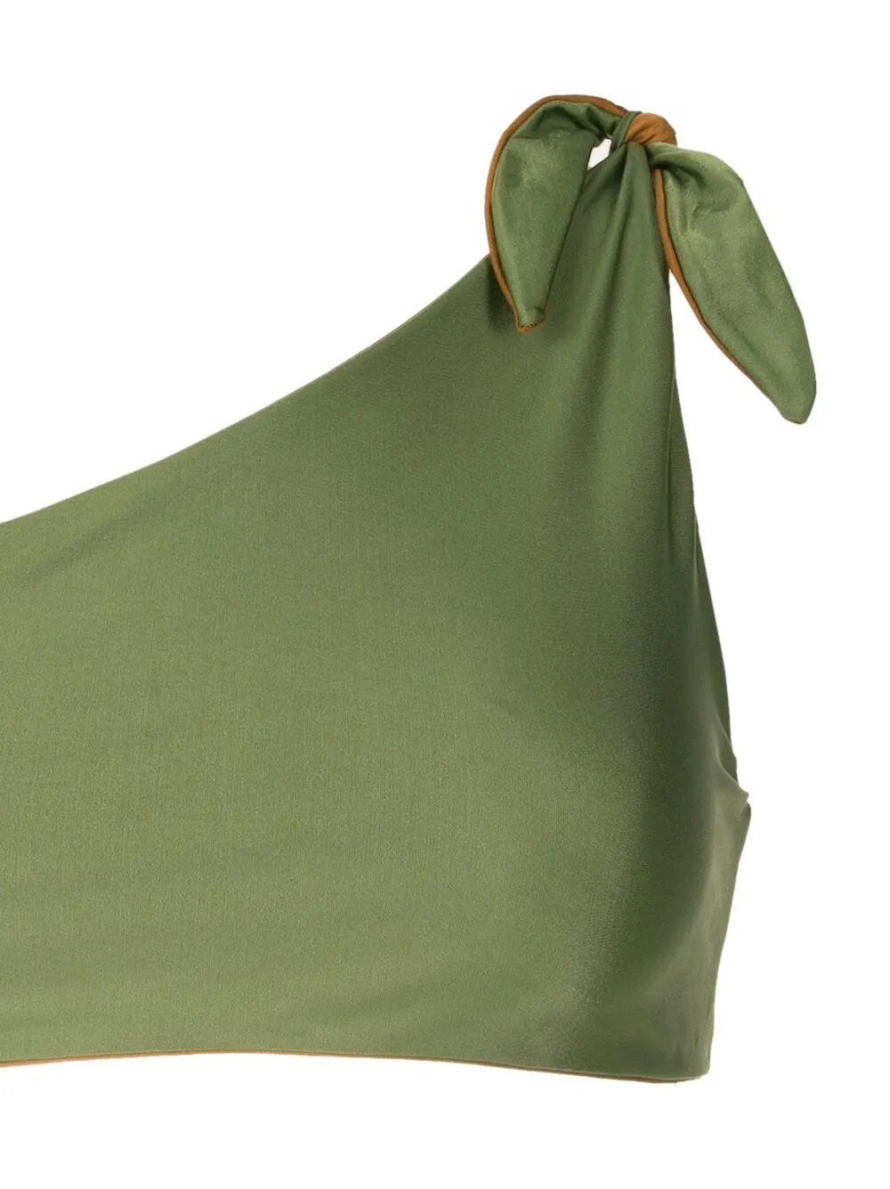 Lenny Niemeyer Reversible One-shoulder Bikini Top In Green