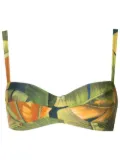 Lenny Niemeyer Banana all-over print bikini top - Green