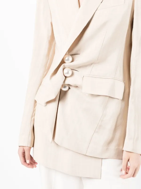 Venus asymmetrical button clearance jacket