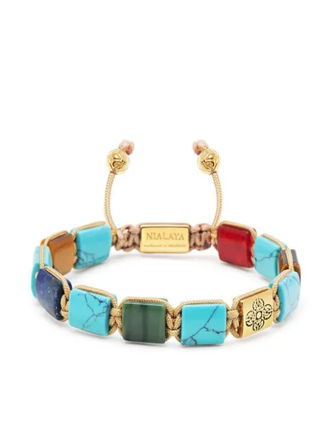Nialaya Jewelry gemstone-embellished adjustable bracelet
