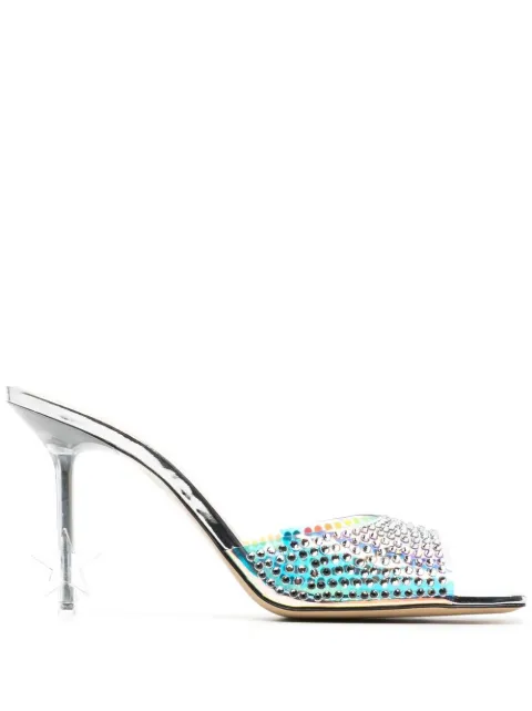MACH & MACH crystal-embellished star-heel sandals