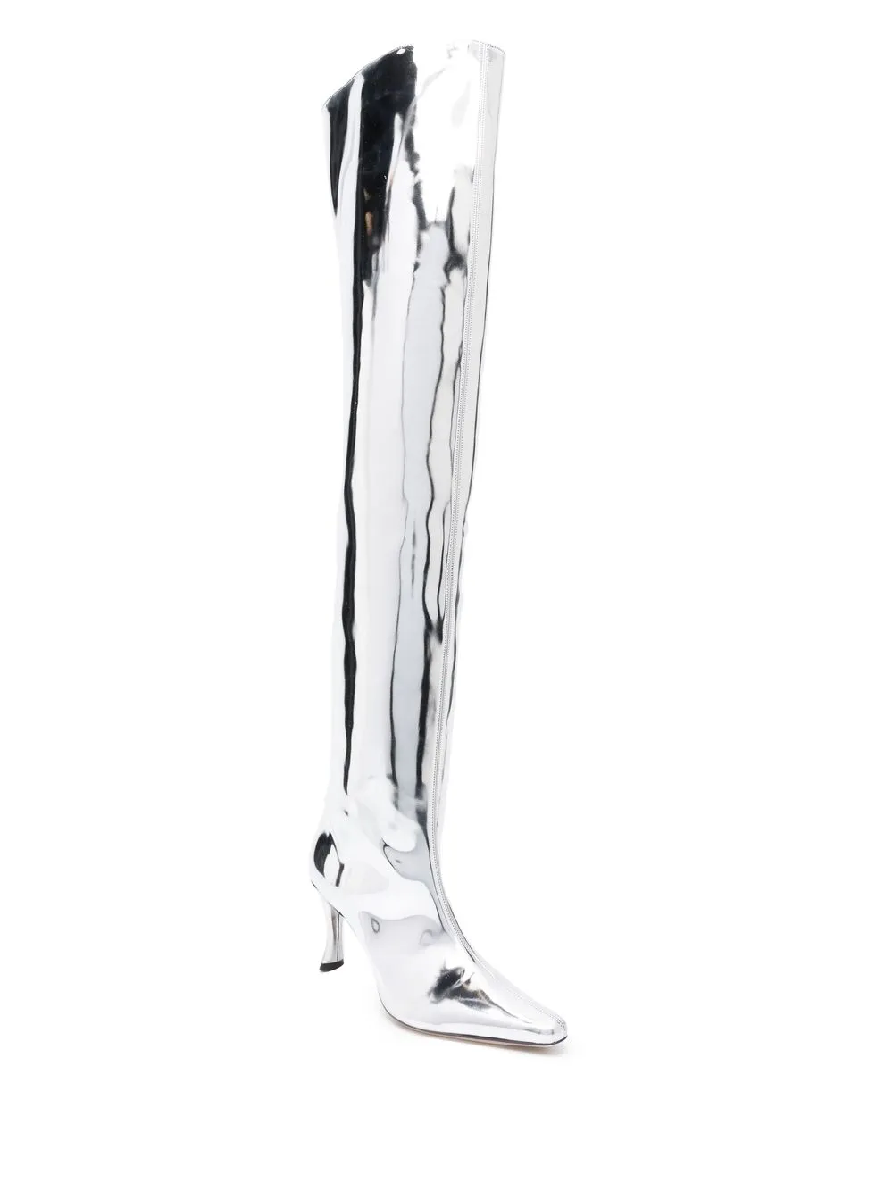 BY FAR Stevie 99 overknee laarzen - Zilver