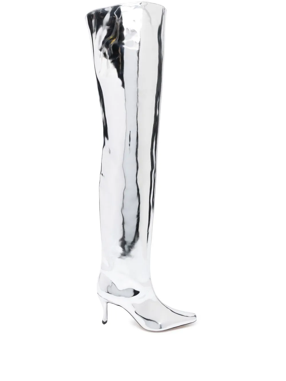 

BY FAR Stevie over-the-knee boots - Silver