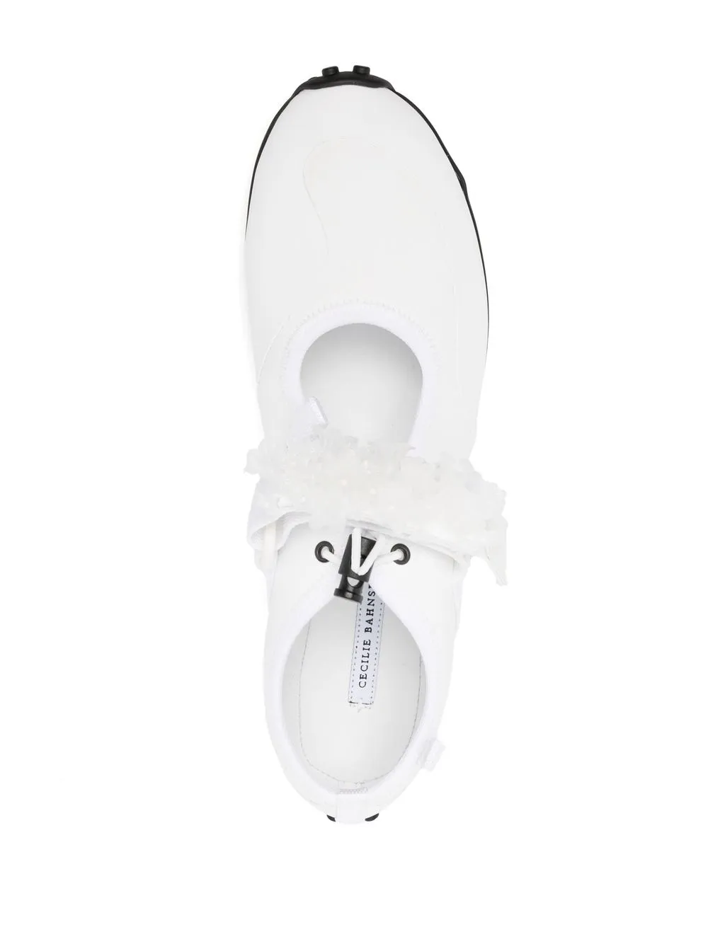Cecilie Bahnsen Sara Embellished Technical Flats In 白色