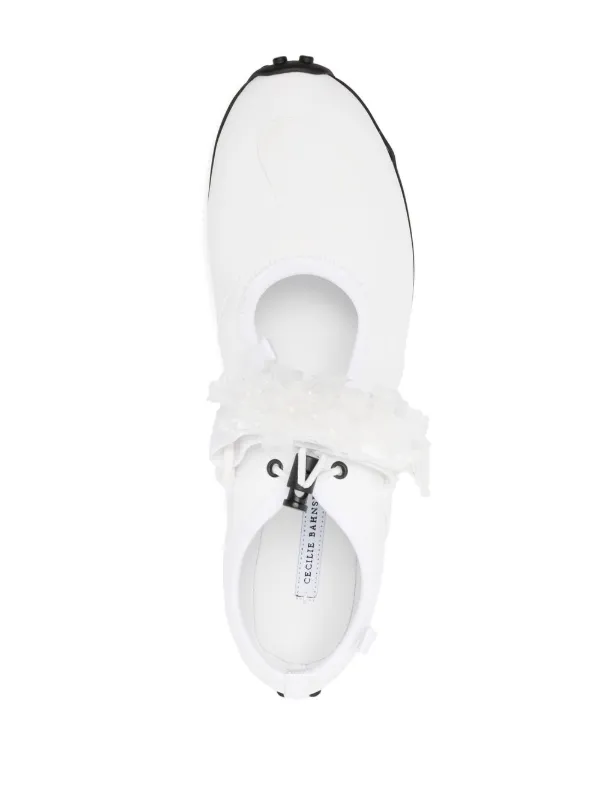 Cecilie Bahnsen Sara cut-out Detail Sneakers | White | FARFETCH