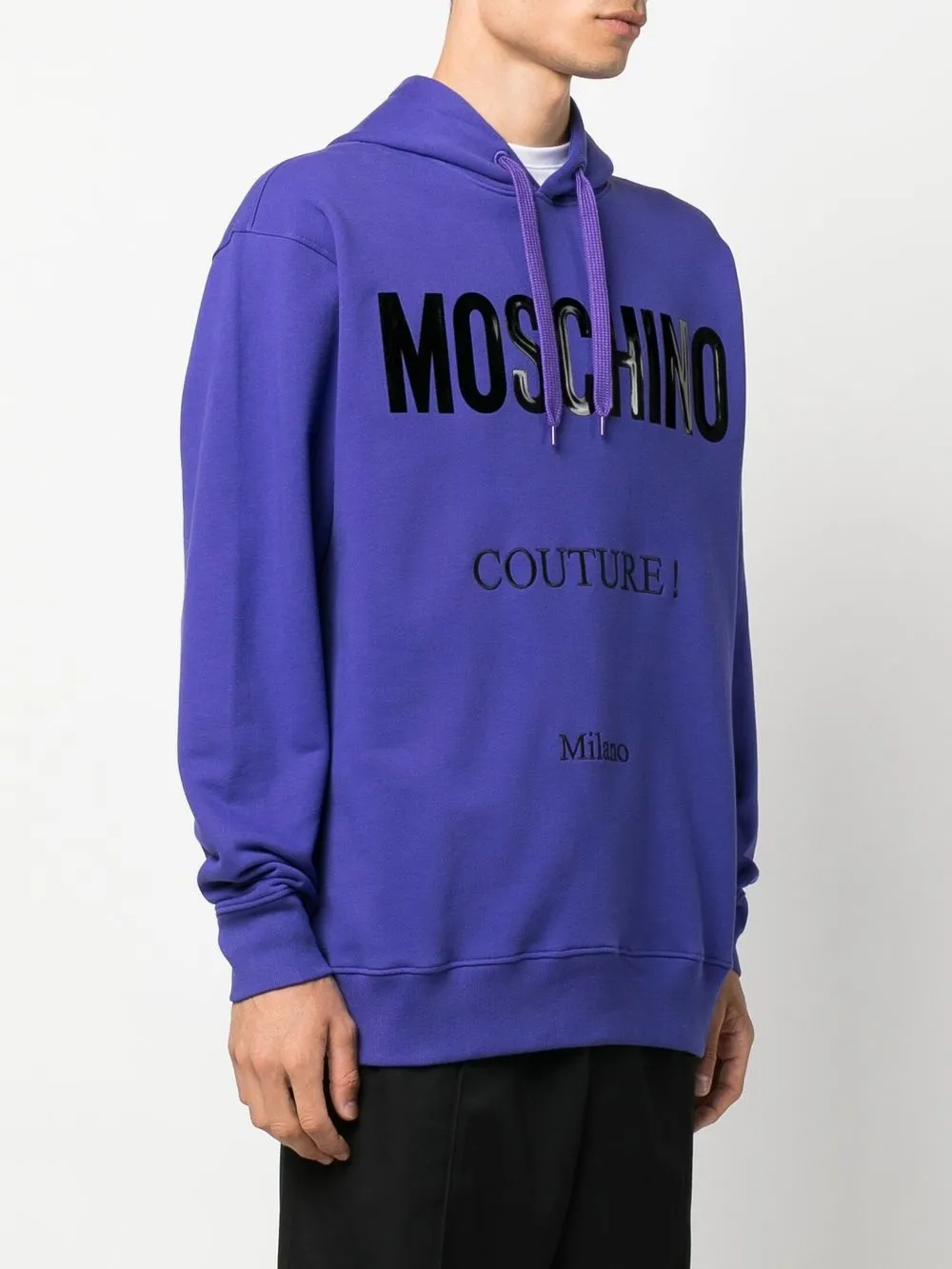 Moschino Hoodie met logoprint - Paars