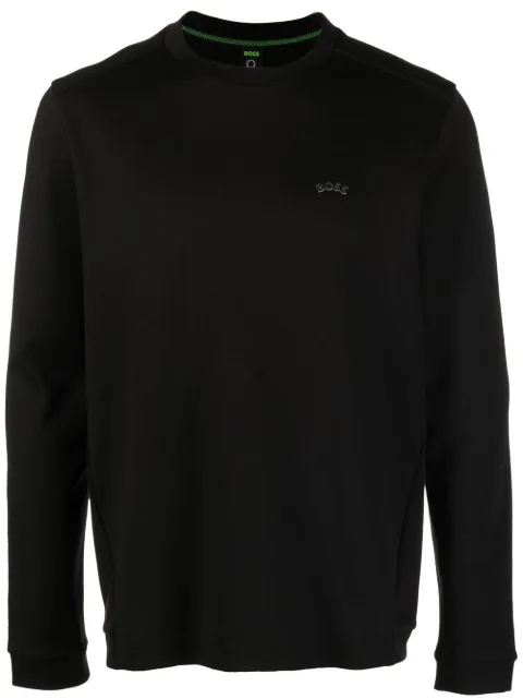 BOSS Salbo Curved logo-print sweatshirt