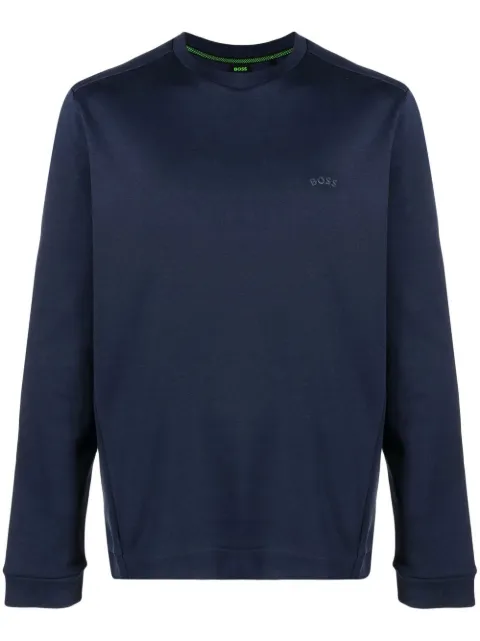 BOSS Salbo Curved logo-print sweatshirt