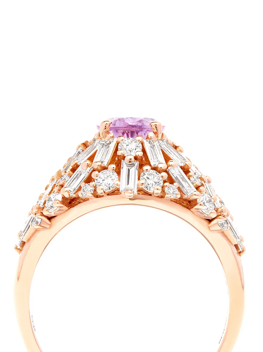 Suzanne Kalan 18kt Rose Gold Sapphire And Diamond Ring In Pink