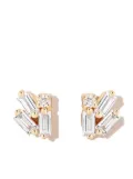 Suzanne Kalan 18kt yellow gold Bold Cluster diamond stud earrings