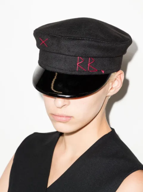 Ruslan Baginskiy embroidered monogram baker boy hat KPC033W - 1