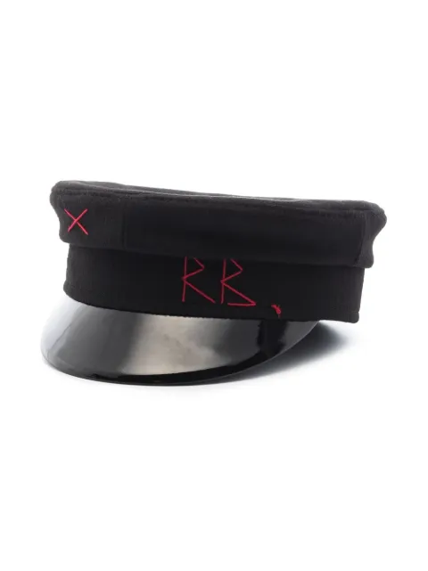 Ruslan Baginskiy embroidered monogram baker boy hat KPC033W - 2