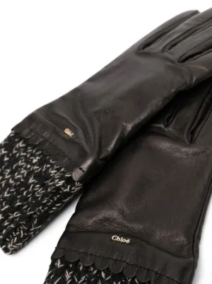 Guanti con applicazione Farfetch Donna Accessori Guanti Nero 