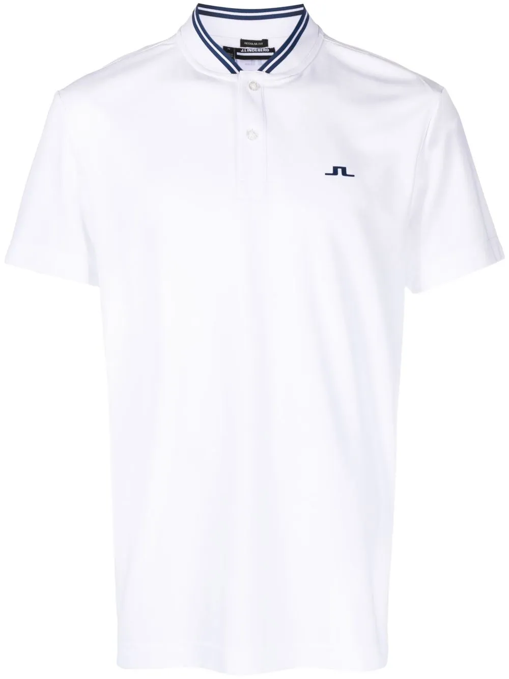 

J Lindeberg stripe-detail polo shirt - White