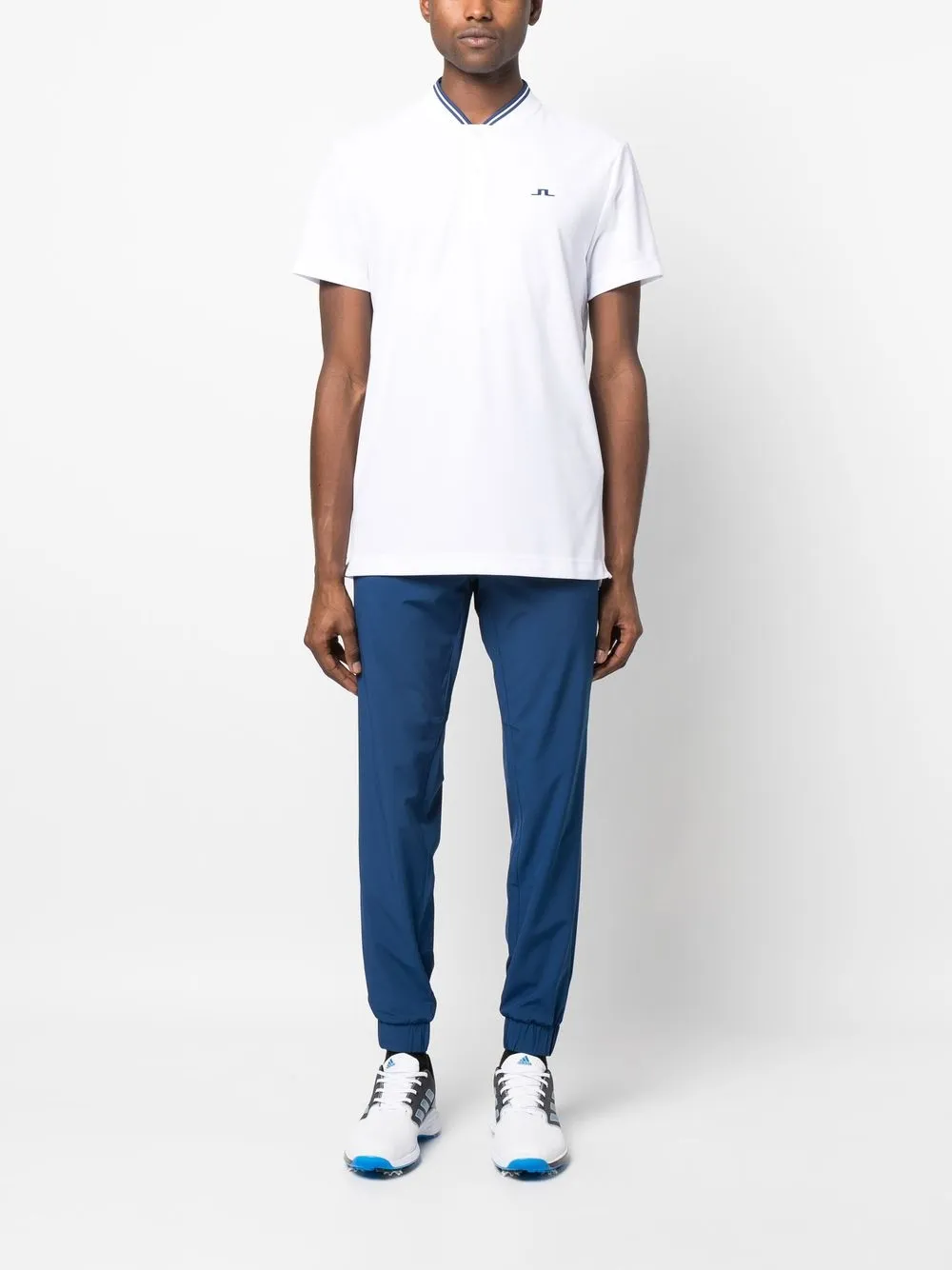 J Lindeberg Poloshirt met gestreept detail - Wit