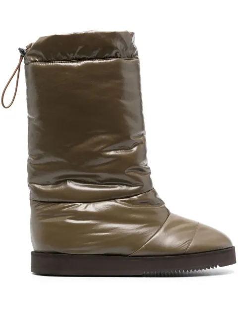 GIABORGHINI patent padded knee-high boots