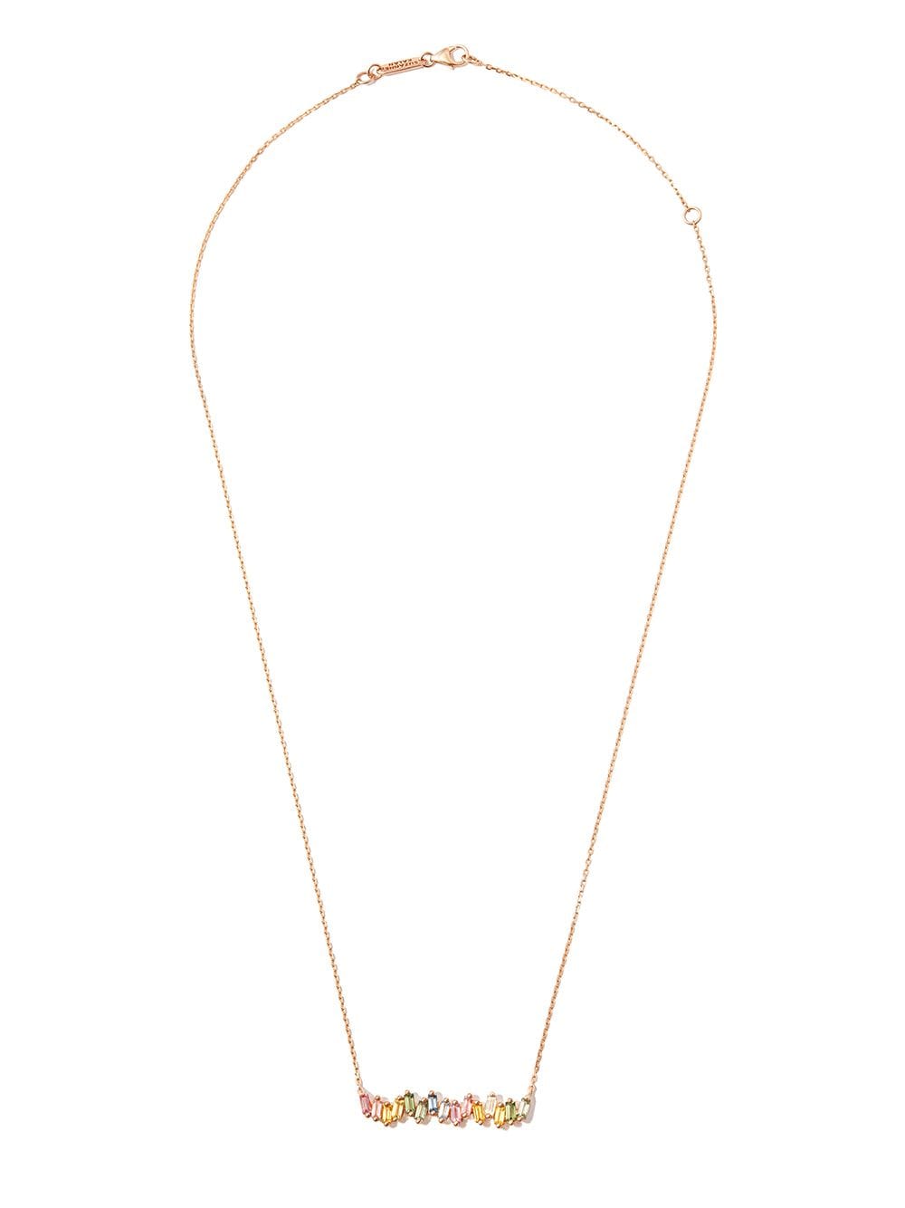 Shop Suzanne Kalan 18kt Rose Gold Sapphire And Diamond Necklace