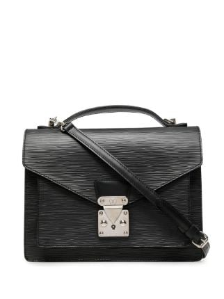 Mini Monceau Silver Edition - Black Smooth Leather