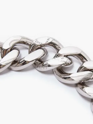 chunky chain-link necklace in silver 