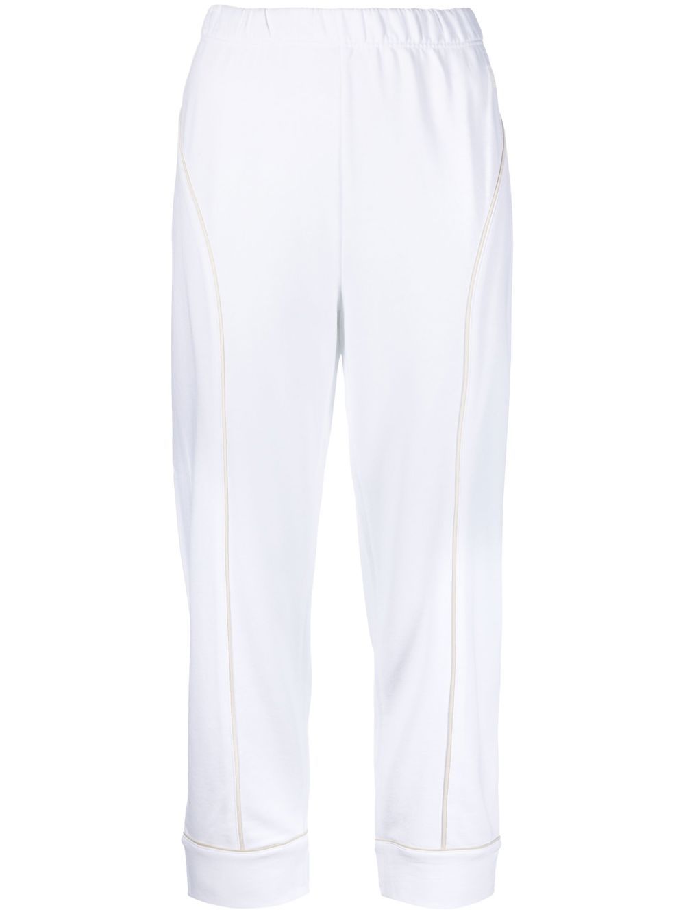 elasticated-waist zip-up track pants