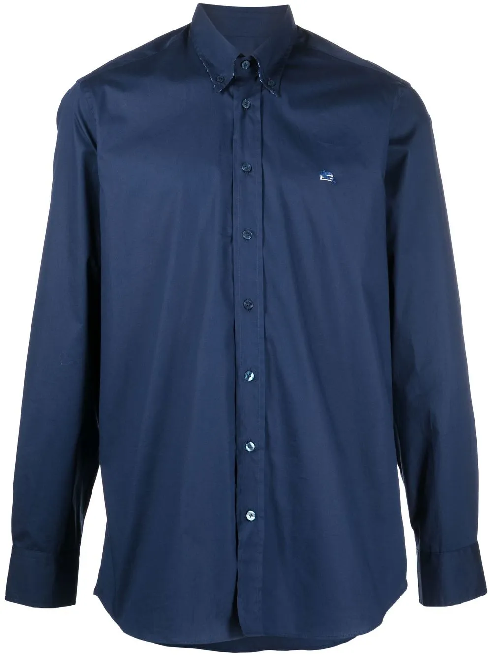 

ETRO camisa con botones y logo - Azul