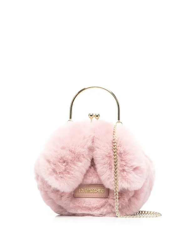moschino faux fur bag