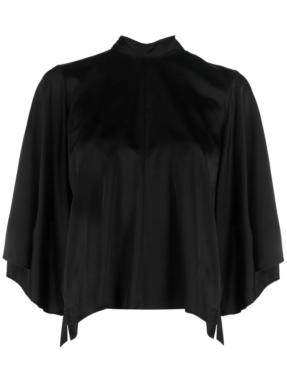 

Forte Forte blusa de seda con cuello de tortuga - Negro